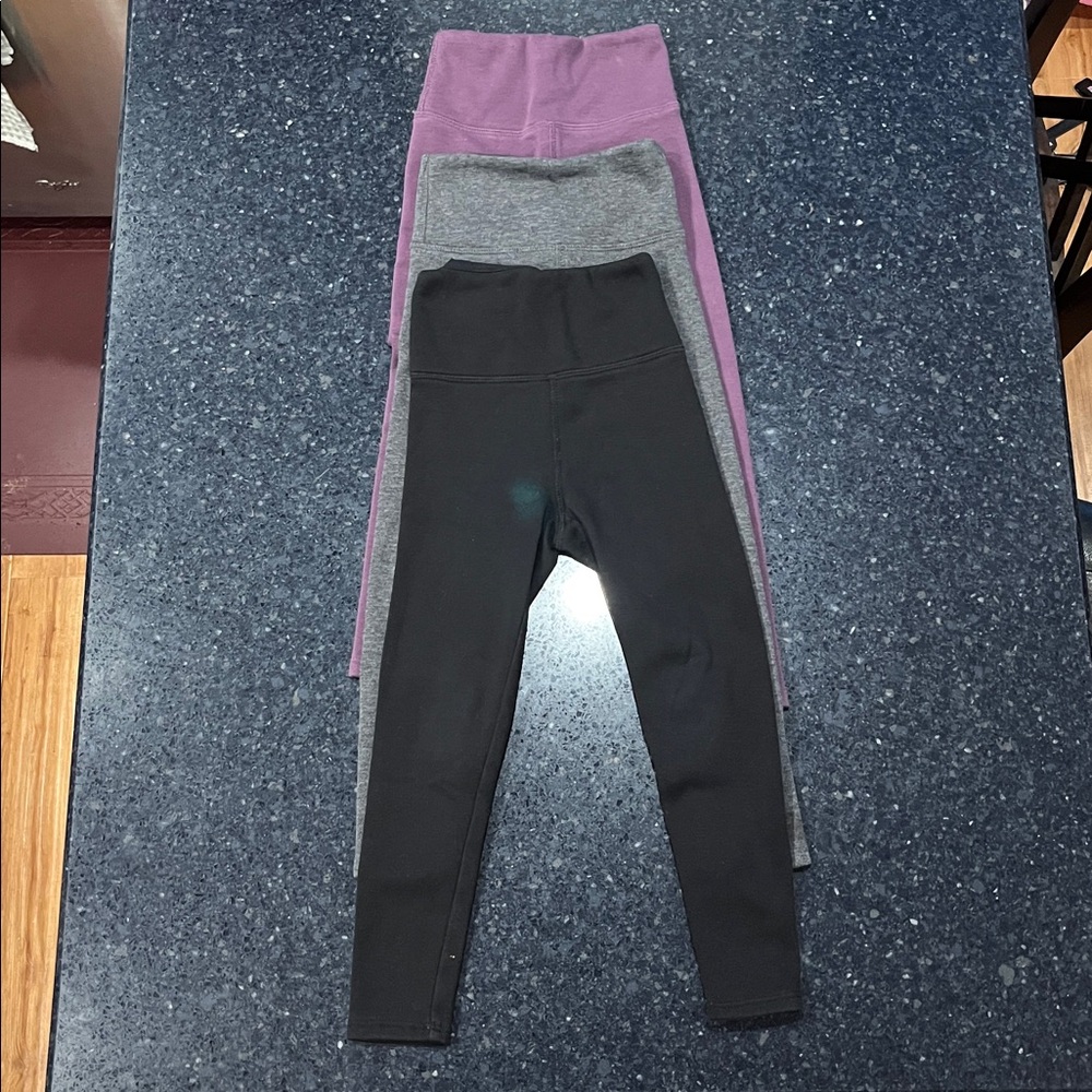 3 Pack Of Tuff Athletics Kids Charcoal Leggings